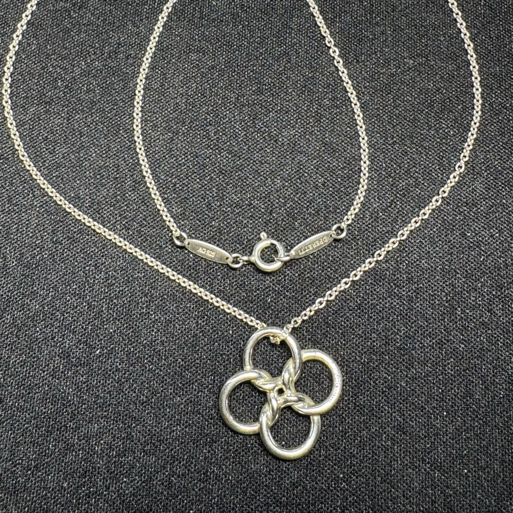 Tiffany & Co. Silver Necklace with Abstract Pendant